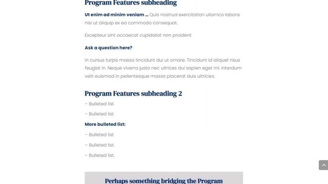 Sales Page Template WordPress web design on Divi Theme