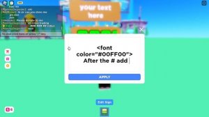 How to change the color of the text in PLS DONATE - ROBLOX