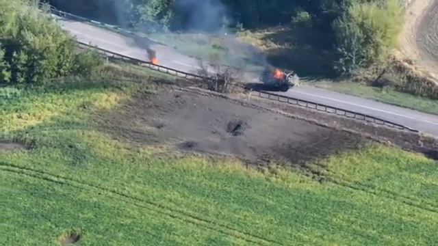 В Курской обл. красиво вынесли словенский БТР BOV. ВСУ.🔥