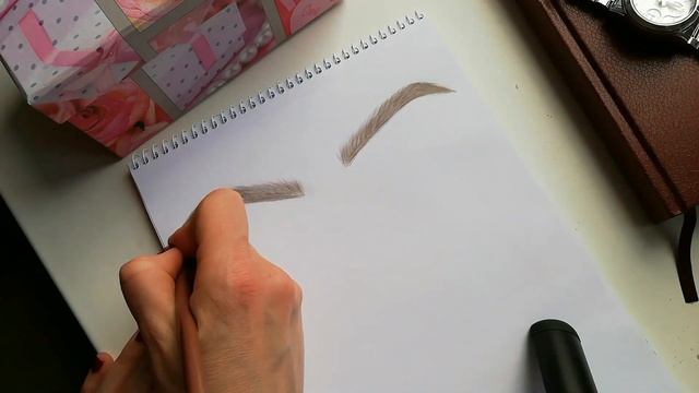 Рисуем брови на бумаге смотреть онлайн