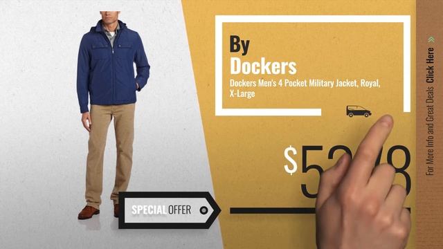 Dockers Cotton Jackets [ Winter 2018 ]: Dockers Men's Micro-Twill Classic Zip Front Jacket, Black, смотреть онлайн