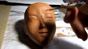 Лепка головы куклы. Как сделать заготовки голов авторских кукол. Лепка лица человека