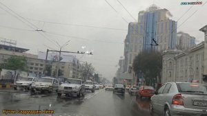Welcome to Tajikistan, Dushanbe. Файзигул Юсупова. Сайри шаҳри Душанбе дар таги борон.