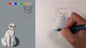 Как нарисовать Темнохвоста | КОТЫ ВОИТЕЛИ