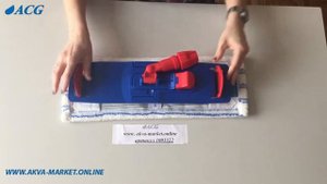ACG Насадка для швабры МОП 40 см., плоский, микрофибра, мягкий абразив, карман+ушки, арт. 1003322