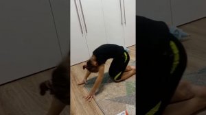 Разминка с сестрой (художественная гимнастика)