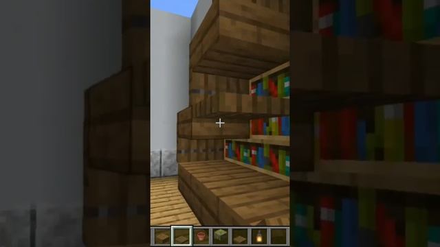 Книжные полочки в Minecraft.