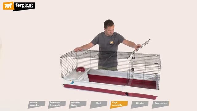 Сборка клетки для кроликов Ferplast KROLIK 140