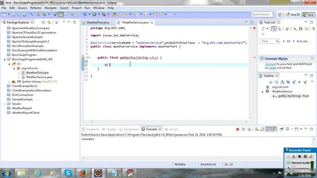 soap web services example in java using eclipse Very Detailed