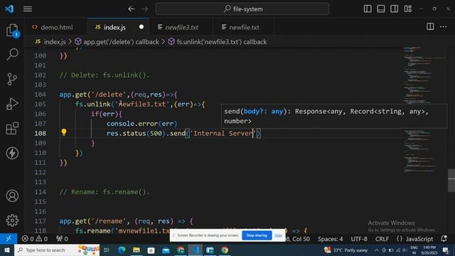 Mastering fs.unlink() in Node.js | Node.js Interview Questions | Basic-to-Advanced