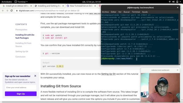 4. Configuración de entorno de desarrollo web | Instalación de Git | Debian Buster 10. смотреть онлайн