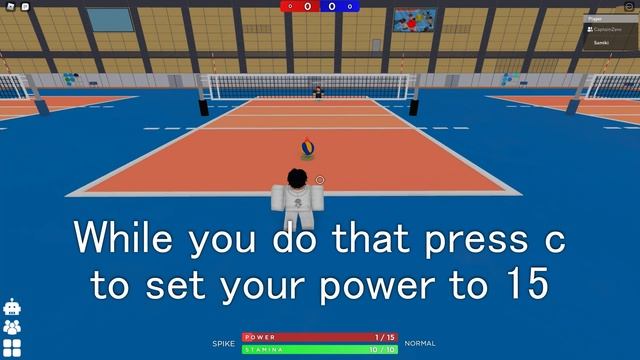 How to jump serve tutorial in Roblox Volleyball 4.2 смотреть онлайн