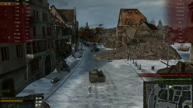 Учимся играть в World of Tanks(Эпичный бой на т-45).Учись играть лучше))) смотреть онлайн