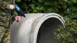 Перфоратор Makita HR2450: демонстрация работы с буром 14 мм