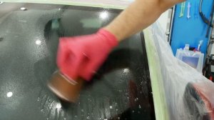 Очистка сколов после полировки лобового стекла