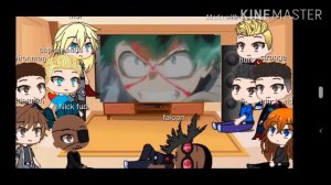 Avengers react to deku vs overhaul / Avengers reaccionan a deku vs overhaul (parte 2/?)