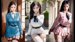 Ai Art Girls. Девушки в униформе