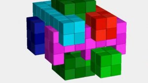 Авторская деревянная головоломка Андрея Устюжанина "Узел из семи брусков I" 051