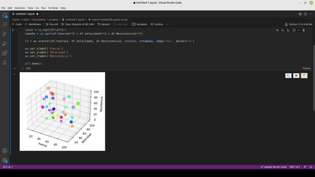 Curso de matplotlib 12: Ejemplo scatter смотреть онлайн