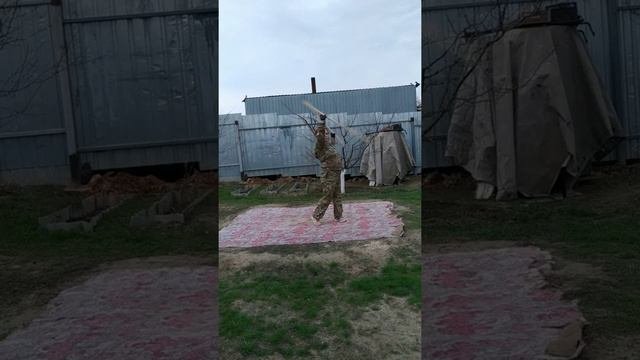 Фланкировка Городище. Фланкировка двумя палками.