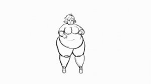 Female weight gain animation