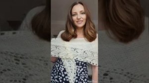 Бактус косынка спицами из мохера и шерсти