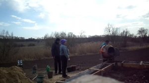 Заливка фундамента под веранду и кухню. 28.03.20