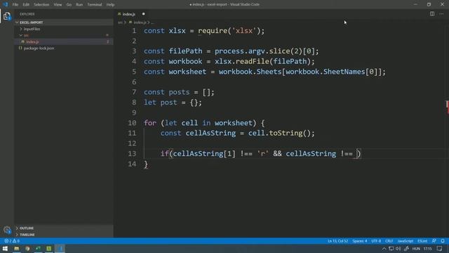 Import data from Excel file - Node.js - No commentary смотреть онлайн