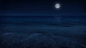 8 Hours Ocean Waves at Night for Deep Sleep - Relaxing Tropical Beach at Night for Sleeping