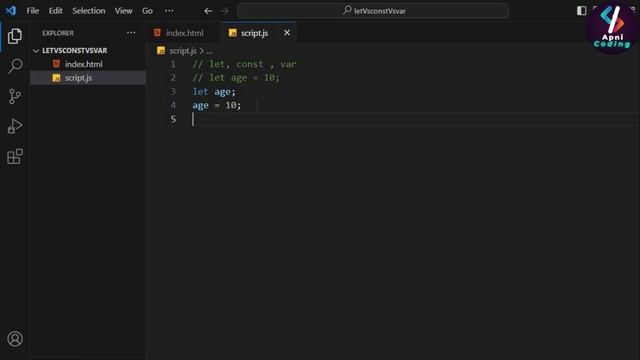 #9 Let vs Const vs Var | Differences between var, let , const | Var vs Let vs Const in JavaScript