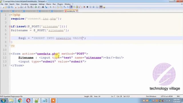 Inserting Data into MySQL Database Using PHP and HTML Form : PHP Project Tutorial Bangla
