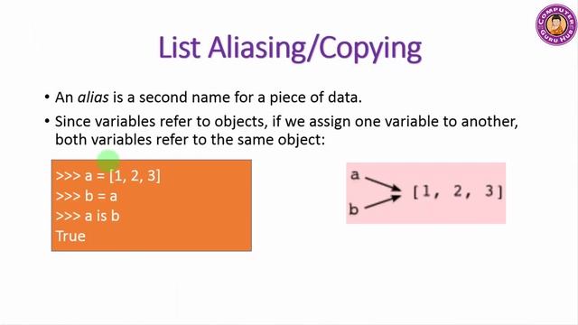 Lists in Python - 2 | Lists Aliasing| Indexing | Comparison | Lists Operators | Hindi