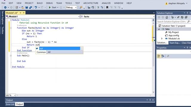 factorial using Recursive Function in c# смотреть онлайн