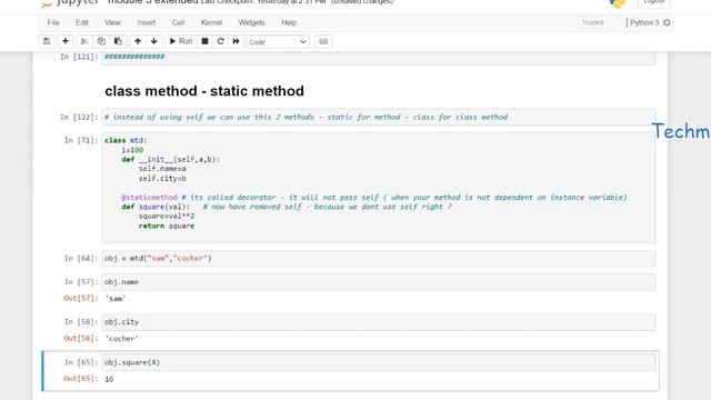 Static method / Class method in Python Explained | Python course for beginners | Techmaima-in Tamil
