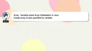 Array : Variable-sized Array Initialization in Java