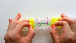 "Кошкин глаз" из резинок на станке Cat's eye Rainbow loom bands for kids DIY