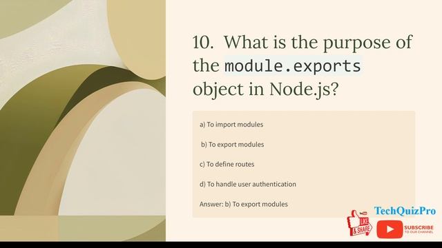 Node.js Interview Questions ( MCQ ) | Top 20