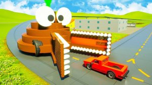 КАКАШКА ПОЖИРАТЕЛЬ ПРОТИВ ЛЕГО МАШИН! САМЫЕ УГАРНЫЕ ЛЕГО ПОГОНИ В БРИК РИГС (Brick Rigs)