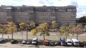 Tram traffic at Bukharestskaya St. (St. Petersburg). Трамвай на Бухарестской ул в С.-Пб., 09.2014