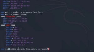 103 Taking Control: Manually Poisoning ARP Cache with Scapy