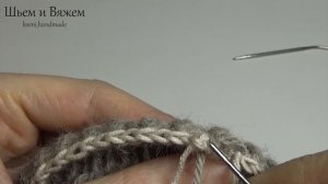 Теплая шапка с двойной резинкой. Вязание спицами. Warm hat with double elastic. Knitting tutorial