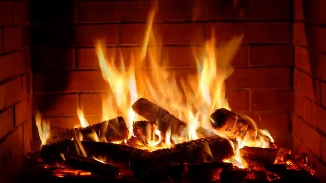 Камін. Горить камін і тріщать дрова смотреть онлайн