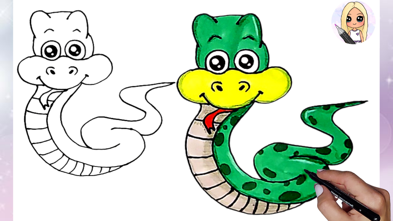 Как нарисовать змею