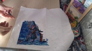 Мои все начатые процессы.Вышивка крестом.