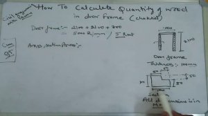 How to Calculate Quantity of wood For Door Frame { Chokhet }...