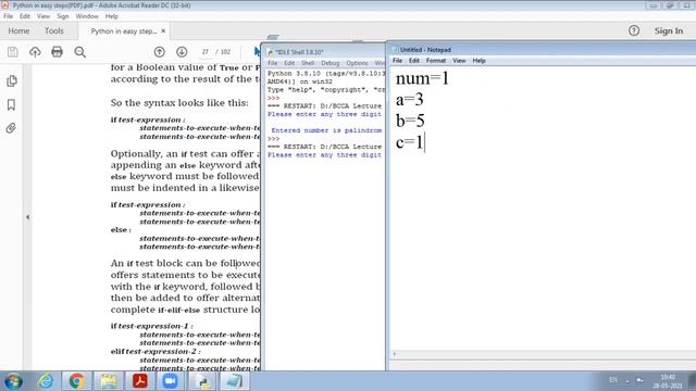 Python (Nested of If Statement in Python Interpreter) ( By Prof. M. Jambhulkar)