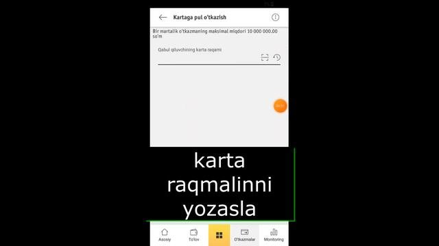 KARTADAN KARTAGA PUL O'TKAZISH💳💳💳