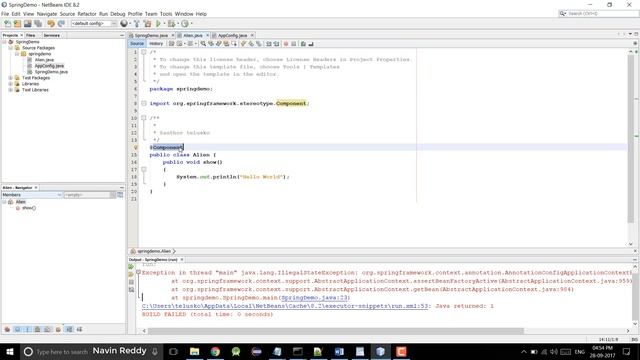 Spring Framework Example on Netbeans смотреть онлайн