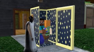 Granny vs Minecraft - funny horror school animation (Compilation #40)