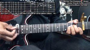 WE ARE THE CHAMPIONS Guitar Cover + Chords Queen Capo 3 Lesson Link below@EricBlackmonGuitar